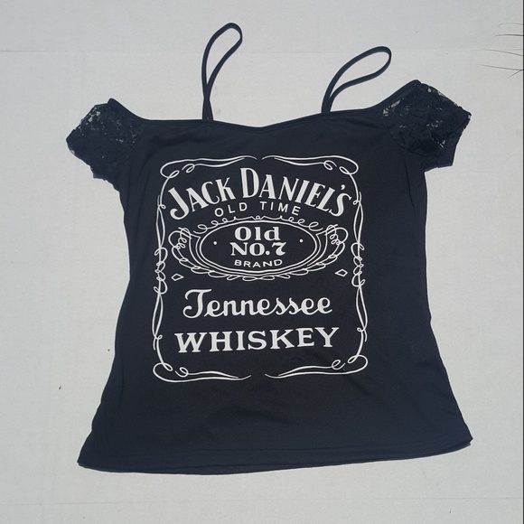 Tops - Jack Daniels cold shoulder top